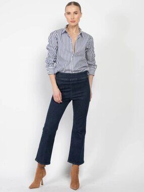 new FRAME Denim Jeans PullOn Jetset Crop Mini Boot Keller Size 1 30" waist